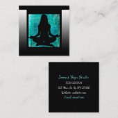 Turquoise en Zwarte Mediation Yoga Visitekaartjes (Voorkant / Achterkant)