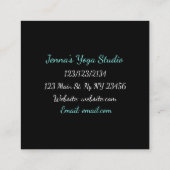 Turquoise en Zwarte Mediation Yoga Visitekaartjes (Achterkant)