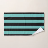 Turquoise en Zwarte Zeemeermin Verticale Gestreept Bad Handdoek (Handdoek)