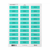 Turquoise Etiket (Full Sheet)