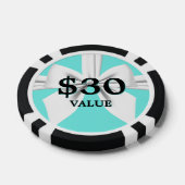 Turquoise Fancy Tiffany Parels Verjaardagsfeestje  Poker Chips (Enkel)