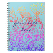 Turquoise Fantasy Butterfly Notitieboek (Voorkant)