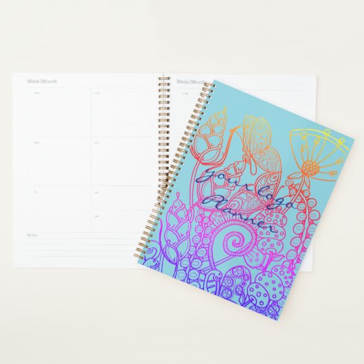 Turquoise Fantasy Butterfly Planner (Display)
