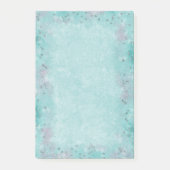 Turquoise Fantasy Zilveren Ster Glitter Post-it® Notes (Voorkant)