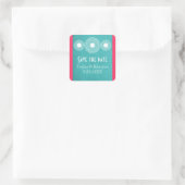 Turquoise Far East Elegance Save the Date Stickers (Tas)
