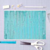 Turquoise Faux Coastal Beach Wood Decoupage Tissuepapier (Craft)