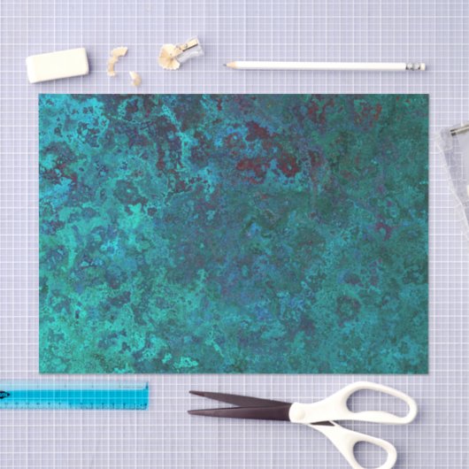 Turquoise Faux Gemstone Decoupage Tissuepapier (Craft)