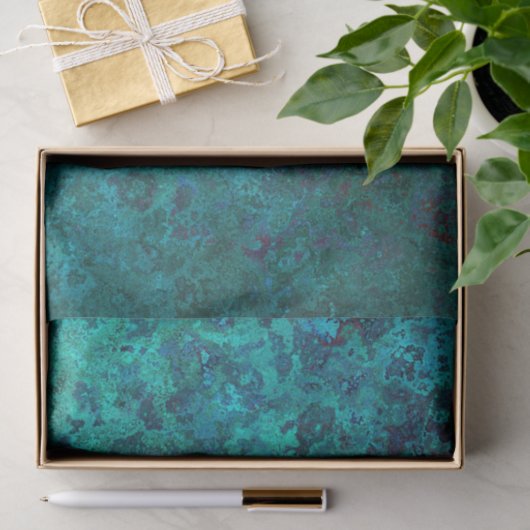 Turquoise Faux Gemstone Decoupage Tissuepapier (Geschenk)