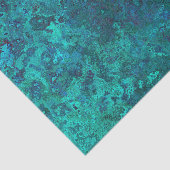 Turquoise Faux Gemstone Decoupage Tissuepapier (Detail)