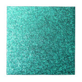 Turquoise faux glitter graphic tegeltje (Voorkant)