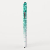 Turquoise faux glitter ombre modern design Case-Mate iPhone case (Achterkant/rechts)