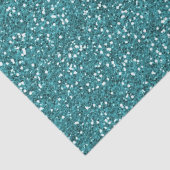 Turquoise Faux Glitter Tissuepapier (Detail)