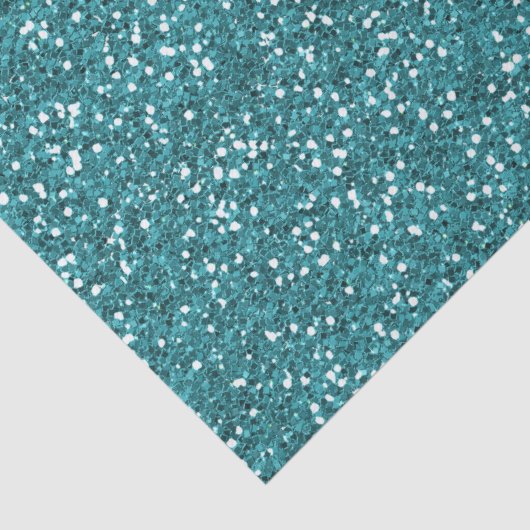 Turquoise Faux Glitter Tissuepapier (Detail)