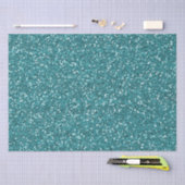 Turquoise Faux Glitter Tissuepapier (Craft)