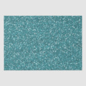 Turquoise Faux Glitter Tissuepapier (Voorkant)