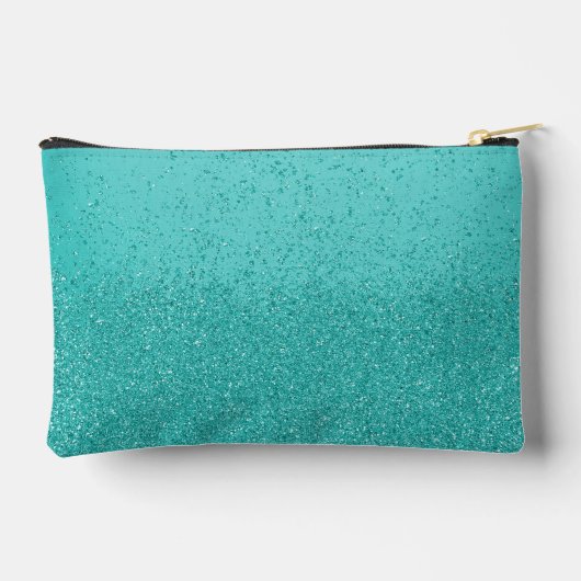 turquoise faux glitter Valentijn Etui (Achterkant)