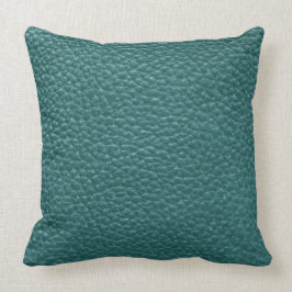 Turquoise Faux Leather Kussen
