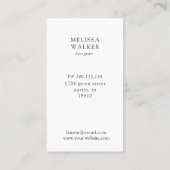 Turquoise faux leer omcirkeld monogram visitekaartje (Achterkant)