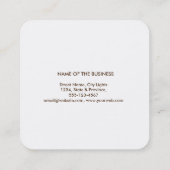 Turquoise Feathers Waterverf Boho Blauwgroen Beach Vierkante Visitekaartje (Achterkant)