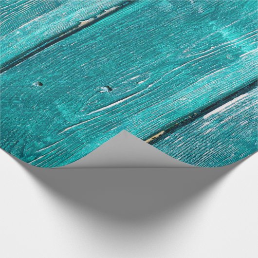 Turquoise Fence Cadeaupapier (Hoek)