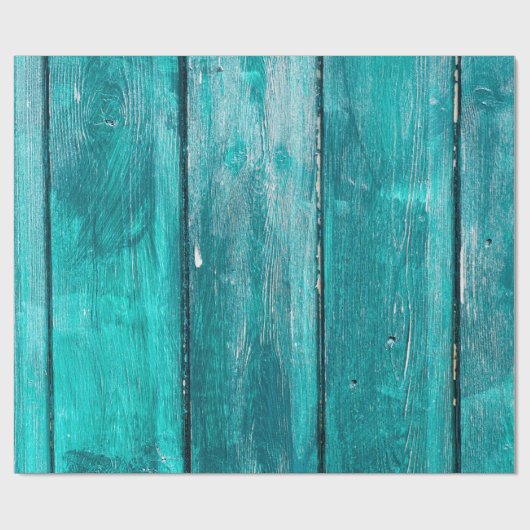 Turquoise Fence Cadeaupapier (Vlak)