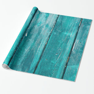 Turquoise Fence Cadeaupapier