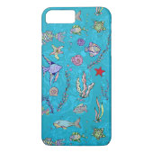 Turquoise Fish Pattern Case-Mate iPhone Case (Achterkant)