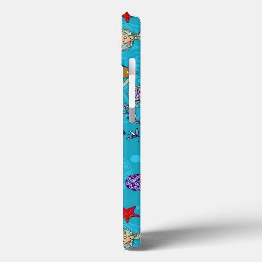 Turquoise Fish Pattern Case-Mate iPhone Case (Achterkant / Links)
