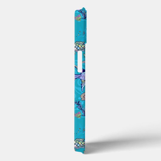 Turquoise Fish Pattern Case-Mate iPhone Case (Achterkant / Rechts)