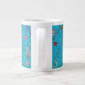 Turquoise Fish Pattern Grote Koffiekop (Achterkant)
