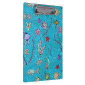 Turquoise Fish Pattern Klembord (Rechts)