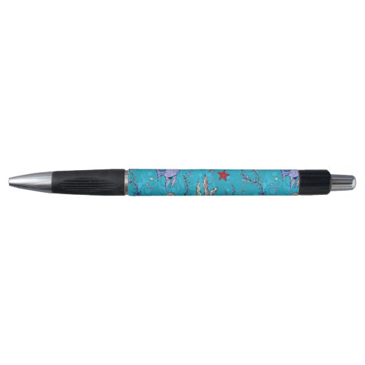 Turquoise Fish Pattern Pen (Voorkant)