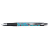 Turquoise Fish Pattern Pen (Achterkant)