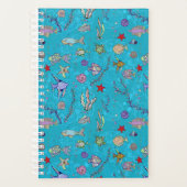 Turquoise Fish Pattern Planner (Voorkant)