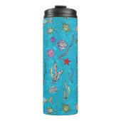 Turquoise Fish Pattern Thermosbeker (Voorkant)