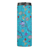Turquoise Fish Pattern Thermosbeker (Achterkant)