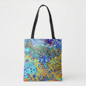 Turquoise Fizz Acrylpour over Tas (Voorkant)