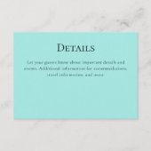 Turquoise Flamingo Details Informatiekaartje (Voorkant)