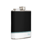 Turquoise Fleur de lis Heupfles (Rechts)