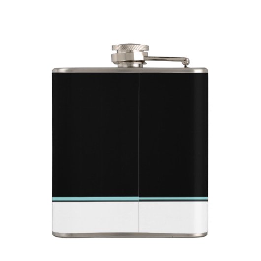 Turquoise Fleur de lis Heupfles (Achterkant)