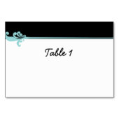 Turquoise Fleur de lis Kaart (Achterkant)