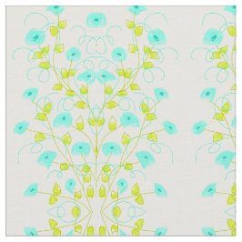 Turquoise Floral Designer Stof