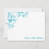Turquoise Floral Letterpress Style Wedding (Voorkant)