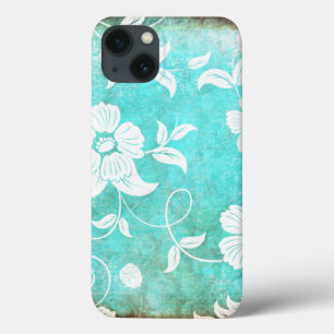 Turquoise Floral Pattern Case-Mate iPhone Case