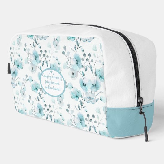 Turquoise Floral Pattern Toilettasje (Rechterhoek)