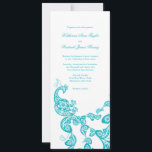 Turquoise Floral Peacock Chic Wedding Invitation 2 Kaart<br><div class="desc">Ontworpen door: fat*fa*tin. Eenvoudig aan te passen met uw eigen tekst,  foto of afbeelding. Voor douaneverzoeken,  te contacteren gelieve vet*fa*tin direct. Aangepaste kosten zijn van toepassing op www.zazzle.com/fat_fa_tin www.zazzle.com/color_therapy www.zazzle.com/fatfatin_blue_knot www.zazzle.com/fatfatin_red_knot www.zazzle.com/fatfatin_box www.zazzle.com/fatfatin_ink</div>