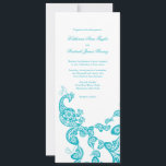 Turquoise Floral Peacock Chic Wedding Invitation 2 Kaart<br><div class="desc">Ontworpen door: fat*fa*tin. Eenvoudig aan te passen met uw eigen tekst,  foto of afbeelding. Voor douaneverzoeken,  te contacteren gelieve vet*fa*tin direct. Aangepaste kosten zijn van toepassing op www.zazzle.com/fat_fa_tin www.zazzle.com/color_therapy www.zazzle.com/fatfatin_blue_knot www.zazzle.com/fatfatin_red_knot www.zazzle.com/fatfatin_box www.zazzle.com/fatfatin_ink</div>