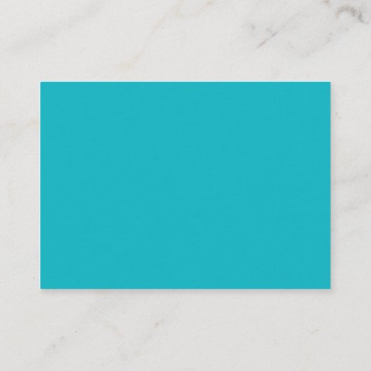 Turquoise Floral Peacock (R) Custom Place Card Plaatskaartje (Achterkant)