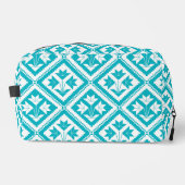 Turquoise Floral Quilt Toiletry Bag Toilettasje (Voorkant)