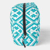 Turquoise Floral Quilt Toiletry Bag Toilettasje (Rechts)